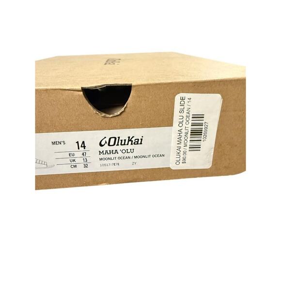 Olukai Mahu \'Olu Navy Blue Slide Men size 14 NEW main image 4